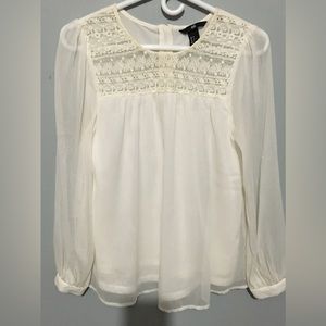H&M flowy white shirt